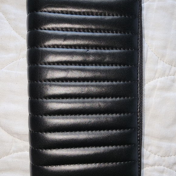 Coach Quilted Black Wallet with Gold Logo - Picture 2 of 4